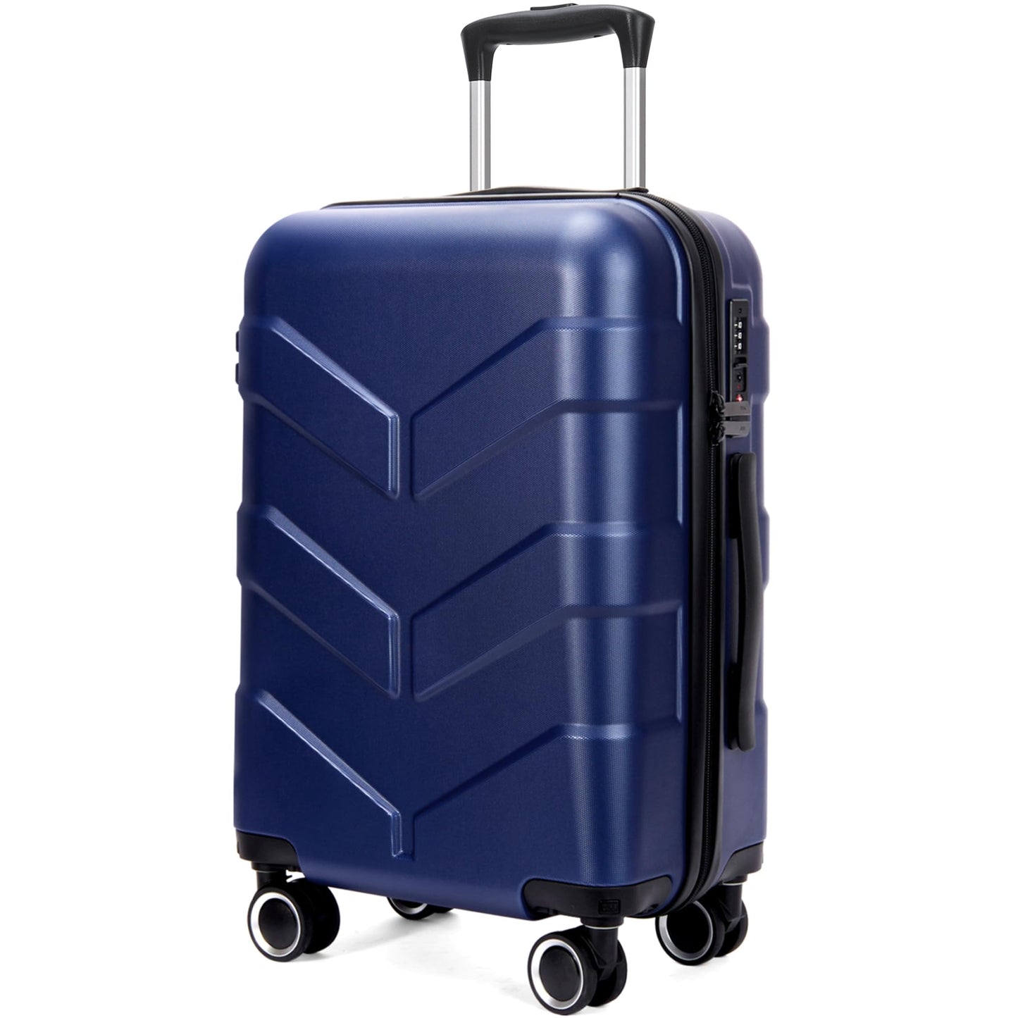 Luggage Sets 3 Piece with Spinner Wheel, Hardside Suitcase Set with TSA Lock, Expandable Lightweight Travel Luggage for Men and Women, Black