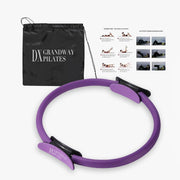 Premium Pilates Ring Fitness Circle - Lightweight Durable Foam Padded Handles, Flexible Resistance Exercise Equipment for Toning Arms, Thighs, Legs & Core