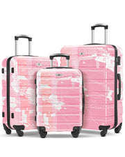 Suitour Luggage 4 Piece Sets,Hardshell Lightweight Suitcase with Spinner Wheels TSA Lock (16"/20"/24"/28")