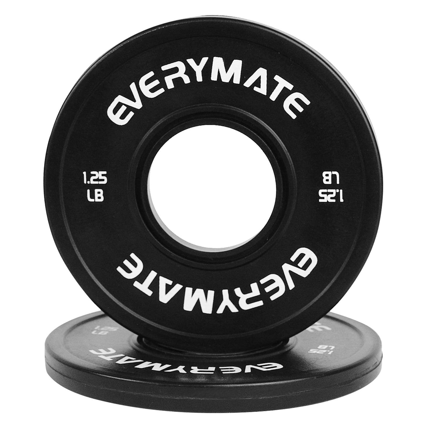 Black Change Weight Plates 1.25LB 2.5LB 5LB Set Fractional Olympic Bumper Plates for Cross Training Steel Insert Strength Training