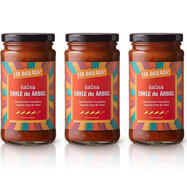 Ya Oaxaca - Mild Salsa - Chile Pasilla Oaxaqueño - Made with Roasted Tomatillos & Smoky Pasilla Peppers - Great with Chips & Guacamole or Topping Tacos - Gluten Free, Non GMO, Vegan - 12 Ounces