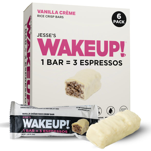 WAKE UP!™ Chocolate Caffeinated Protein Bars – 350 mg Clean Caffeine (1 Bar = 3 Espressos) • Vegan, Gluten-Free, Kosher • Plant-Based Energy + Protein • On-the-Go Focus & Endurance