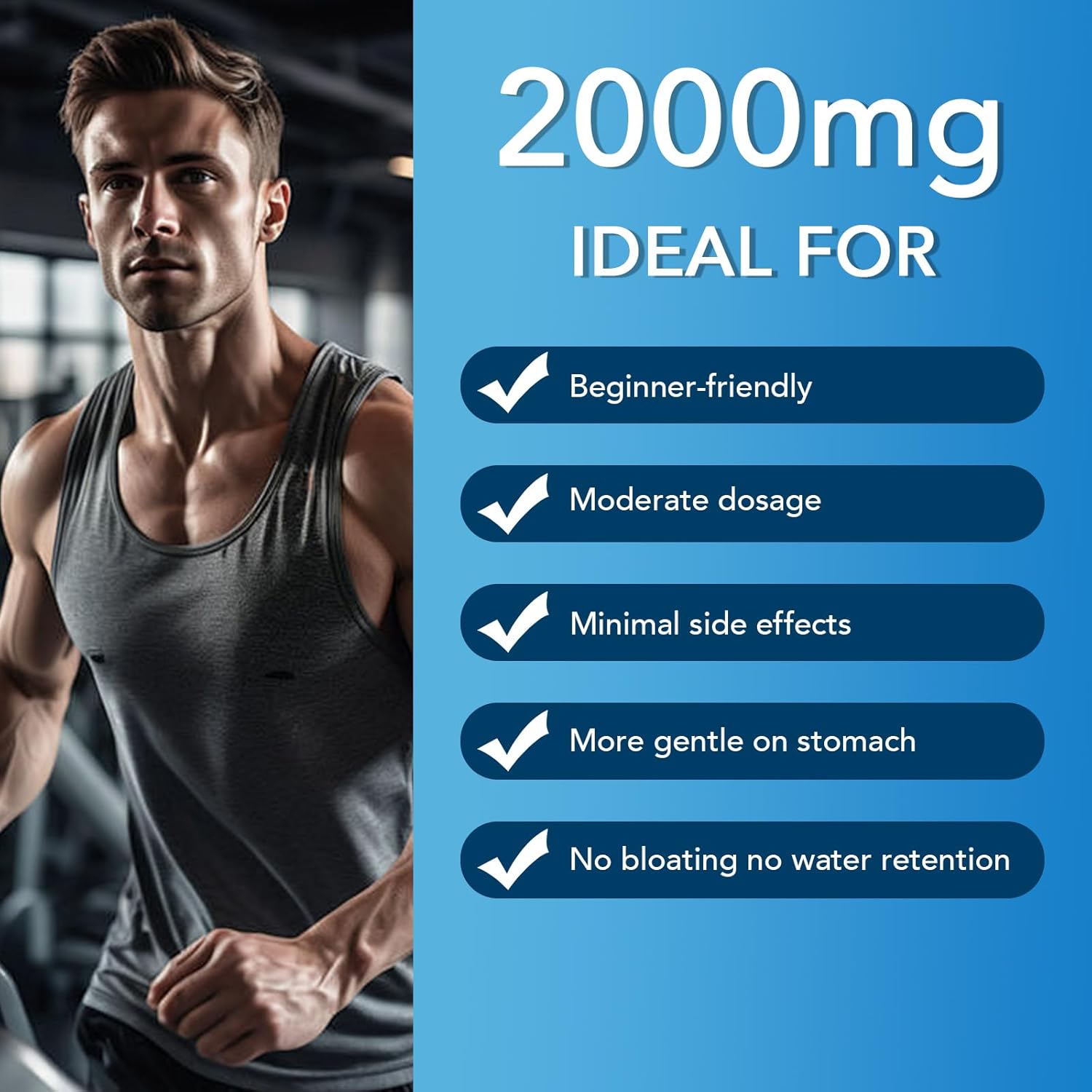 Creatine HCL Gummies 2000mg– Fast Absorbing Creatine HCL for Strength & Recovery – Easy-to-Take, Great-Tasting Creatine Gummies for Athletes & Fitness Enthusiasts ，More Gentle on Stomach