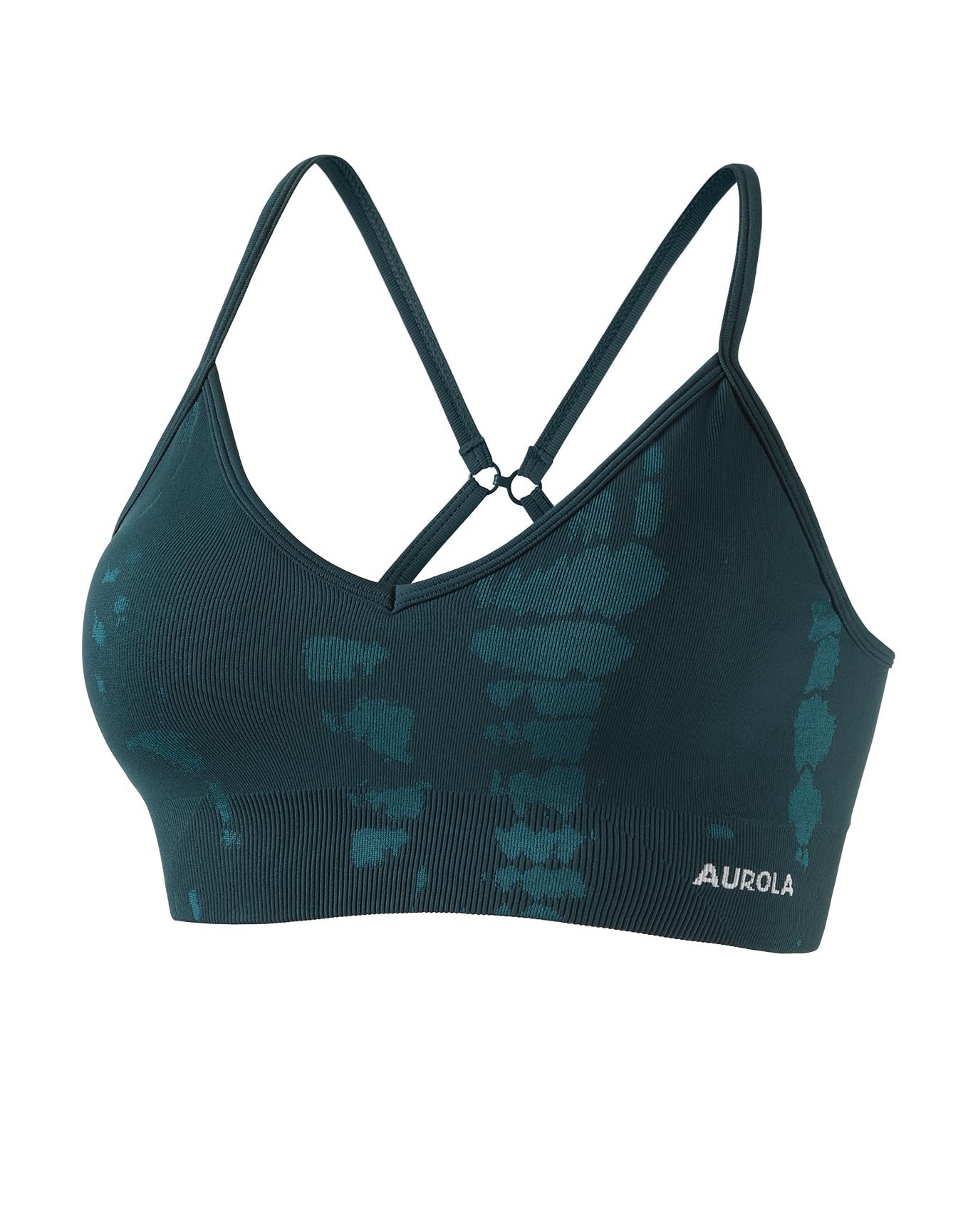AUROLA Serpent Seamless Sports Bras for Women,Backless Padded Strappy Workout Gym Yoga Crop Tops