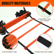 Teenitor Agility Ladder Speed Ladder Training Ladder for Soccer, Speed, Football Fitness Feet Training Carry Bag Agility Training Equipment 13 rungs, 23 feet