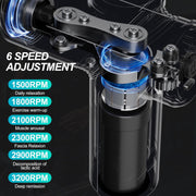 Massage Gun Deep Tissue, Silent Brushless Motor and Portable Massage Gun with 4 Interchangeable Heads for Deep Muscle Relief and Relaxation, Relax Gift