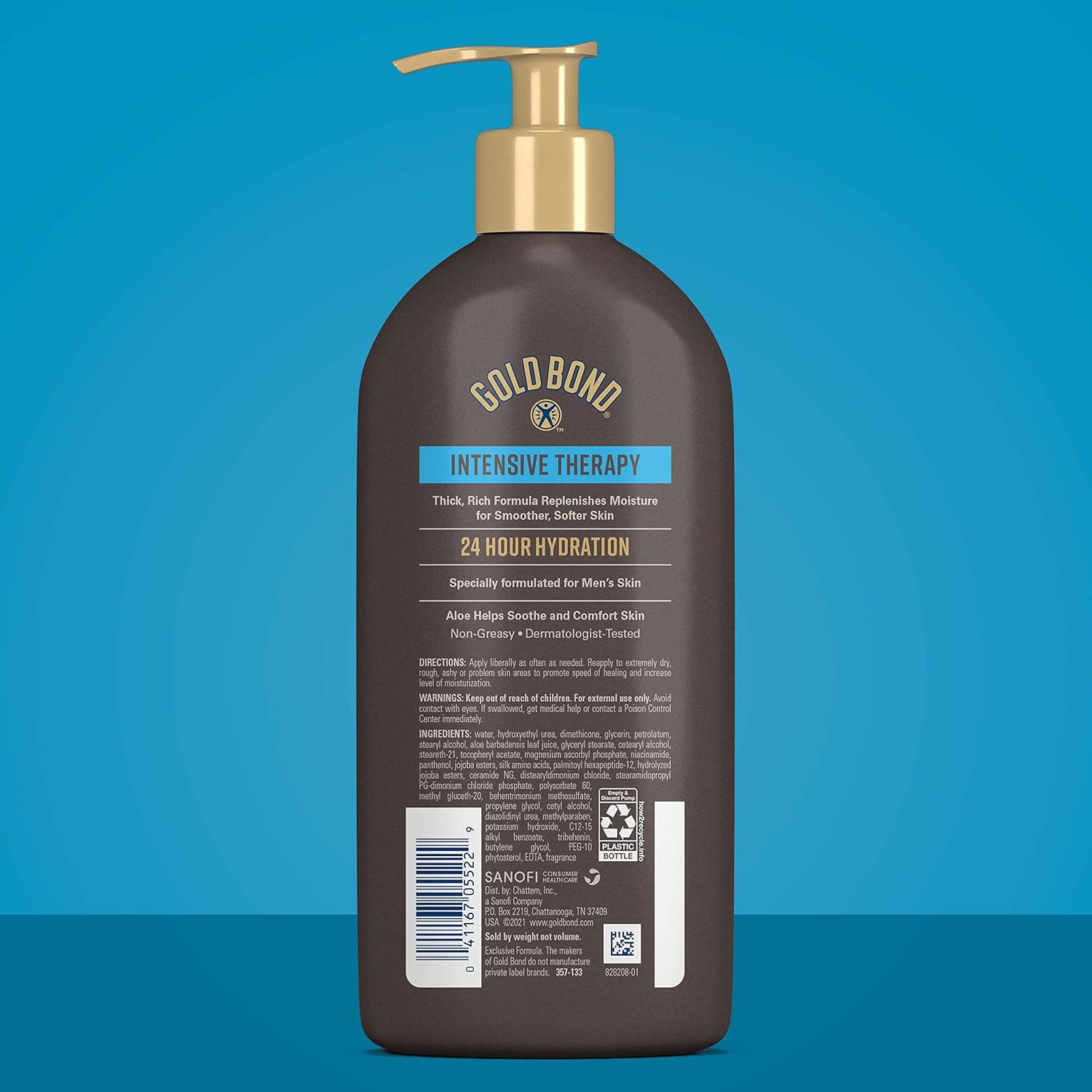 Gold Bond Men's Essentials Intensive Therapy Lotion, 13 oz., Daily Body & Hand Lotion With Aloe