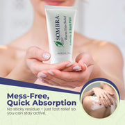 Sombra Warm Pain Relief Gel, Warm Relief for Arthritis and Chronic Pain Pre-Workout Muscle Rub Vegan Formula Free of Artificial Fragrances, Dyes, NSAIDs, Wax, Petroleum, Alcohol - 4oz Jar