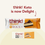 think! Delight Protein Bars, Chocolate Peanut Butter Pie, Low Sugar & Low Carb Gluten-Free Snack, Keto Friendly Snacks, 12 Count (Packaging May Vary)