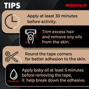 Waterproof Kinesiology Tape - 3 Rolls - Knee Support & Muscle Pain Relief - 16.4 ft Uncut Sports Kinetic Tape for Joint Stability - 50 Instructional Videos