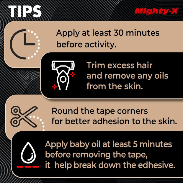 Waterproof Kinesiology Tape - 3 Rolls - Knee Support & Muscle Pain Relief - 16.4 ft Uncut Sports Kinetic Tape for Joint Stability - 50 Instructional Videos