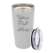 My Personal Memories Customized Personalized Stainless Steel Travel Tumbler with Lid - Engraved Double-Wall Vacuum Insulated for Him, Her Your Custom Text (20 oz, Black)