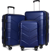 Luggage Sets 3 Piece with Spinner Wheel, Hardside Suitcase Set with TSA Lock, Expandable Lightweight Travel Luggage for Men and Women, Black