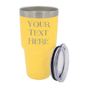 My Personal Memories Customized Personalized Stainless Steel Travel Tumbler with Lid - Engraved Double-Wall Vacuum Insulated for Him, Her Your Custom Text (20 oz, Black)