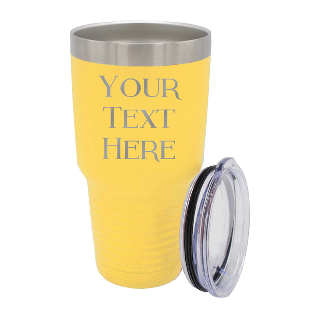 My Personal Memories Customized Personalized Stainless Steel Travel Tumbler with Lid - Engraved Double-Wall Vacuum Insulated for Him, Her Your Custom Text (20 oz, Black)