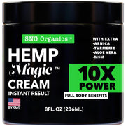 Super Natural Goods Hemp Cream Maximum Strength (8oz) Hemp Oil & Arnica, Soothes Discomfort on Joint Muscle Shoulder Hip Neck Knee & Back Support. All Soothing Cream. Instant Menthol Rub