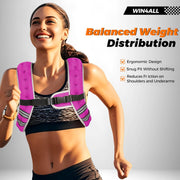 Weighted Vest Woman, 6lb/8lb/12lb/16lb/20lb, Adjustable Women Weighted Vest for Walking, Strength Training, Running, Fitness, Muscle Building, Black