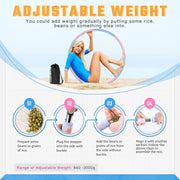 Weighted Detachable Exercise Ring, 2 to 5lb Adjustable, 8 Sections Portable for Indoor and Outdoor, Great for Adults and Beginners, by SEANCHEER