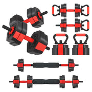 VIVITORY Dumbbell Sets Adjustable Weights, Free Weights with Connector, Non-Rolling Adjustable Dumbbell Set, Barbell for Home Gym, Hexagon, Cement Mixture