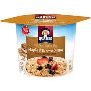 Quaker Instant Oatmeal Express Cups, Maple & Brown Sugar and Honey & Almond Variety Pack, 12 Count (Pack of 1)