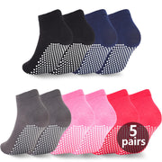 Pilates Grip Socks for Women Men Cute Non Slip Grippy Socks Woman for Yoga Barre Trampoline Hospital