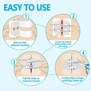 Sutures Butterfly Bandaids - 4 Pcs Laceration Closure Kit - Surgical Laceration Repair Without Sew - Quick Clot -Emergency Wound Closures Device (PU)