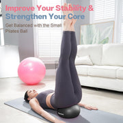 Small Exercise Ball, 9 Inch Mini Pilates Ball, Anti Burst and Slip Resistant Mini Yoga Ball for Stability, Fitness, Physical Therapy, Stretching & Core Strength Workout at Home Gym & Office