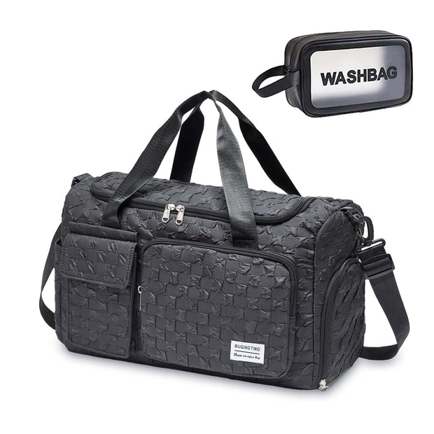 Small Gym Bag for Women, Travel Duffle Bag Carry On Weekender Bag with Shoe Compartment