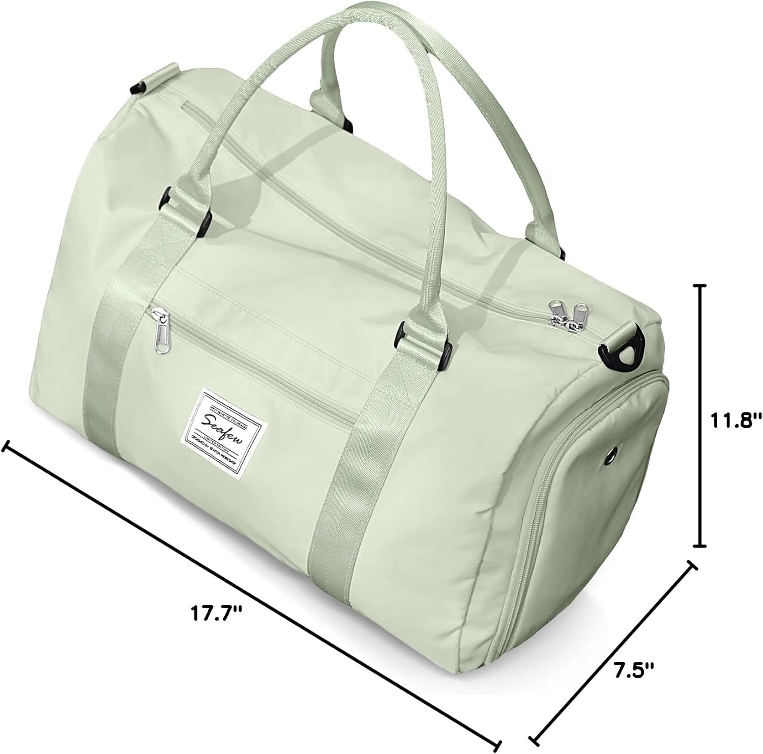 Gym Bags for Women Men with Shoes Compartment,Sports Duffle Bags Personal item travel Duffel Tote Bag Small Carry on Weekender Overnight Bag Workout Dance Bags Hospital Holdalls Grey Green