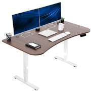 VIVO Electric 63 x 32 in Standing Desk, Memory Height Adjustment, 176 lb Frame Support, 2E Series, Black Top Black Frame, DESK-KIT-2E1B