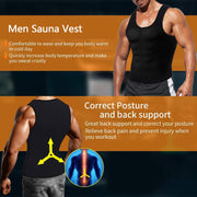 Sauna Sweat Vest Workout Tank Top Waist Trainer for Men Compression Workout Enhancing Vest