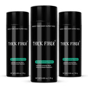THICK FIBER Hair Fibers for Thinning Hair & Bald spots (BLACK) - 25g Bottle - Conceals Hair Loss in Seconds - Hair Powder for Women & Men