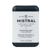 Mistral Cedarwood Marine Luxury Bar Soap for Men | Men’s Natural Soap Bar | Paraben, Phthalates Free | Moisturizing & Triple-Milled Natural Soap for Men - Made in France | Large, 8.8 oz