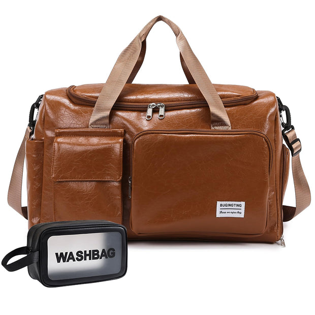 Small Gym Bag for Women, Travel Duffle Bag Carry On Weekender Bag with Shoe Compartment