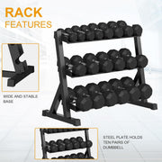 Premium Rubber Coated Hex Dumbbell Weight Set with Rack, Multiple Packages,210LB/350LB/450LB/550LB Set for Home Gym, Hand Weights for Muscle Toning, Strength Building & Full Body Workout