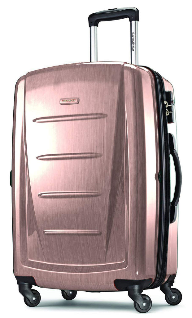 Samsonite Winfield 2 Hardside Expandable Luggage with Spinner Wheels, Burgundy, Checked-Medium 24-Inch