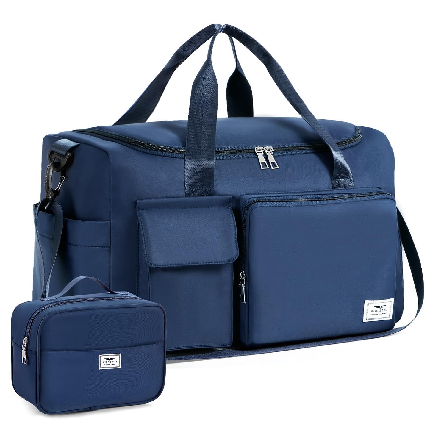 FIORETTO Women's Gym Duffle Bag with Shoes Compartment, 37L Capacity, Ideal for Travel, Gym, Sports, Duffel, Weekender