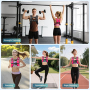 Weighted Vest, 8lb/12lb/16lb/20lb/25lb/30lb Weight Vest with Two Adjustment Straps for Men Women, Weight Vests with Reflective Stripe for Strength Training, Running, Jogging, Walking