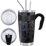 WETOWETO 20oz Tumbler, Stainless Steel Vacuum Insulated Coffee Travel Mug, Double Wall Powder Coated Insulated Coffee Mug Travel Mug with Lid Thermal Cup for Outdoor (Navy Blue, 1 Pack)