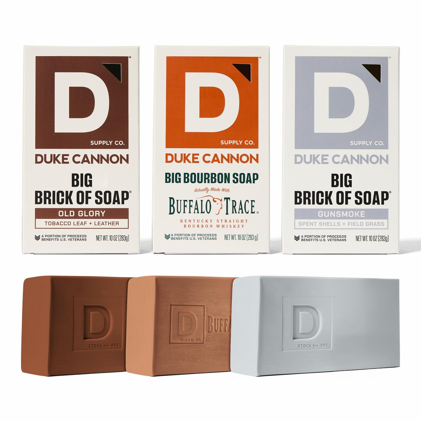 Duke Cannon Supply Co. Paquete de jabón en barra grande – Jabón para hombre con aroma masculino – Hecho en Estados Unidos – Todo tipo de piel – Sawtooth, High Country & Buck Moon – 10 oz (paquete de 3