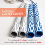 Skipping Jump Rope for Fitness Workout - Light Weight, Adjustable, Tangle Free, Excellent line control for Cardio Boxing, CrossFit, Training Exercise All Ages and Gender ( Special Luxury, KA-220, Made in Korea)