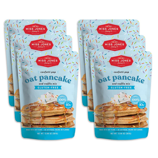Miss Jones Baking Original Oat Pancake and Waffle Mix - Made with Oat Flour, Gluten Free, 10g of Protein, 100% Whole Grains,13.99 Ounce (Pack of 1)