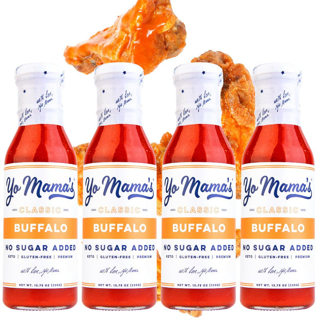 Yo Mama's Foods Keto Classic Ketchup – Pack of (2) - Zero Calorie, No Sugar Added, Low Carb, Vegan, Gluten Free, Paleo Friendly, and Made with Whole Non-GMO Tomatoes!