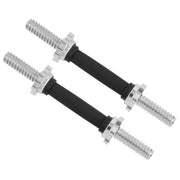 Yes4All Pair of Threaded Dumbbell Handles 14/16/18/24 inch, Chrome/Rubber Grip, Fit 1” Plates, Weight Bar Connector