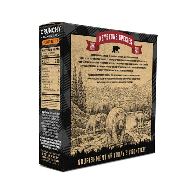 Kodiak Cakes Protein Crunchy Granola Bar, Peanut Butter, (Pack of 4 Boxes)