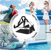 TFLY Gym Bag for Men and Women, Water-Resistant Duffel Bag with Dry-Wet Separation & Shoe Compartment, Workout Bag for Travel, Sports