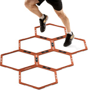 Yes4All Hex Agility Rings/Speed Rings with Carrying Bag – Hexagon Rings, Agility Hurdles for Agility Footwork Training
