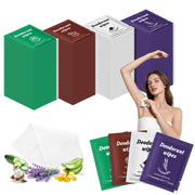 Travel Deodorant Wipes Individually Wrapped,Body Wipes to Clean Skin for Women Men（Lavender,pack of 100)