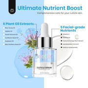 Beetles Cuticle Serum for Nail 20ml Nail Care Cuticle Repair Oil with Jojoba Oil & Vitamin E Nail Growth Remedy for Damaged Skin & Thin Nails Spa and Hand Manicure Essentials Gift For Women Girls