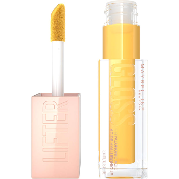 Maybelline Lifter Gloss, Hydrating Lip Gloss with Hyaluronic Acid, Ice, Pink Neutral, 0.18 Ounce